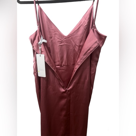 Shona Joy NEW Luxe Tie Front Rose Cocktail Dress Size 8 - Picture 5 of 12
